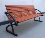 Buy cheap Glossy Matte Finish Solid Wood Garden Bench Seat With Back 1540mm Length from wholesalers