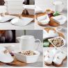 Buy cheap Circular Sector Shape Ceramic Divided Plate Tray For Appetizer Chips from wholesalers