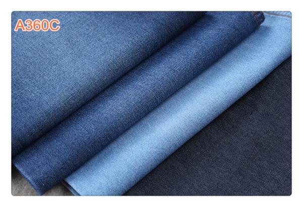 Buy cheap 8 OZ Sanforized 90% Cotton 10% Polyester Light Blue Stretch Denim Fabric from wholesalers