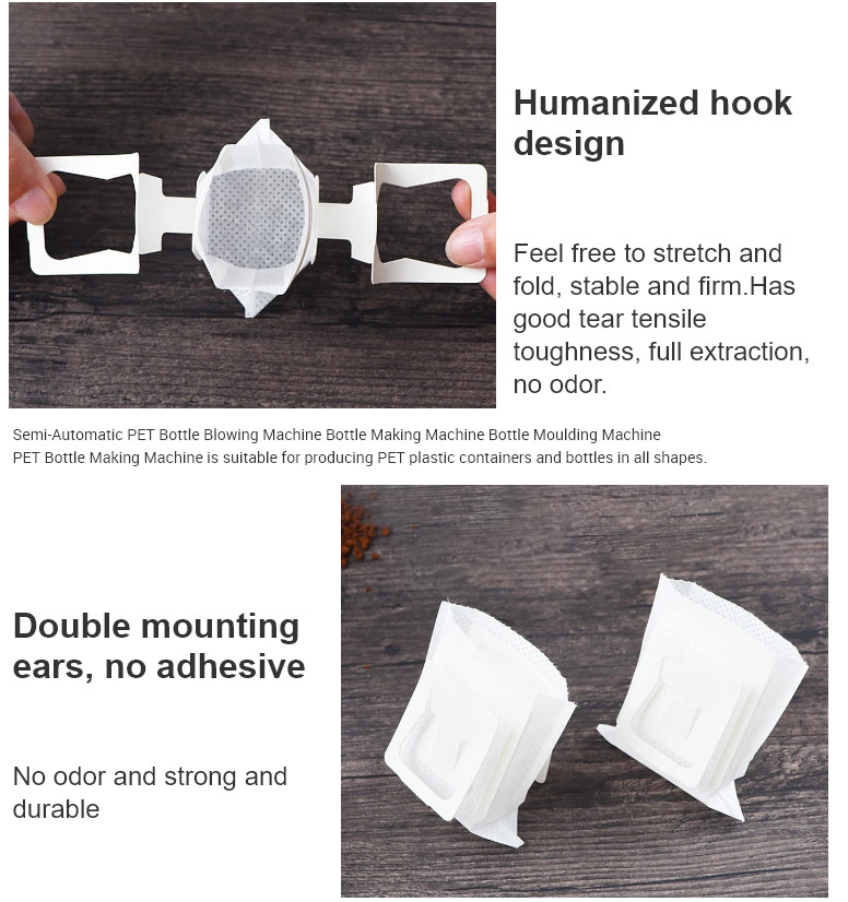 Heat Sealing Hanging Ear Drip Coffee Bag Packaging Nonwoven