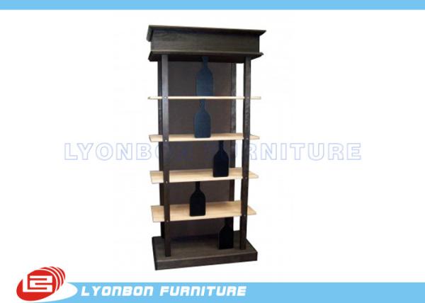 Buy cheap Fashionable Black Solid Wooden Display Racks SGS For Wine Presenting from wholesalers