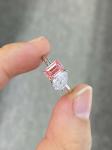 Toi Et Moi Design 18k Gold Lab Grown Diamonds Ring Pink&White Emerald&Pear Shape
