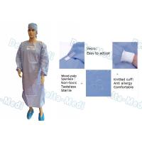 Buy cheap Wood Pulp Spunlace Sterile Disposable Surgical Gown With Knitted Cuff product