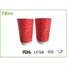 Buy cheap 16oz Disposable Red Double Wall Paper Cups With Logo Printed , Food Grade Materials from wholesalers