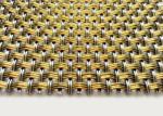 Interior Brass Crimped Decorative Woven Wire Mesh ISO9001 4m To 8m
