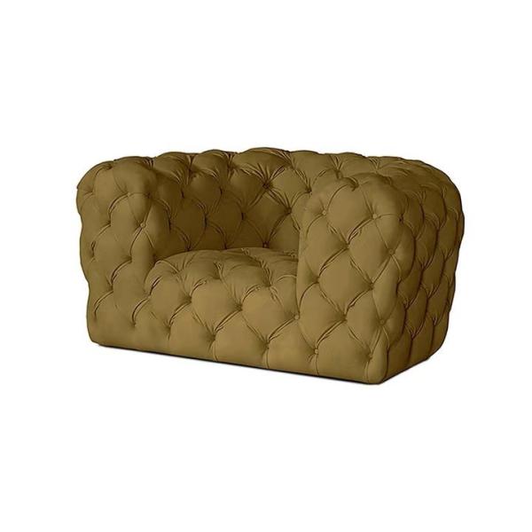 Buy cheap Modern Living Room Hotel Lobby Couch Quilted Button Tufted Velvet Sofa from wholesalers