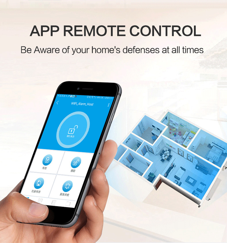 Full Touch Screen Wi-Fi+GSM/4G Home Burglar Alarm System Kit With A Variety Of Smart Accessories