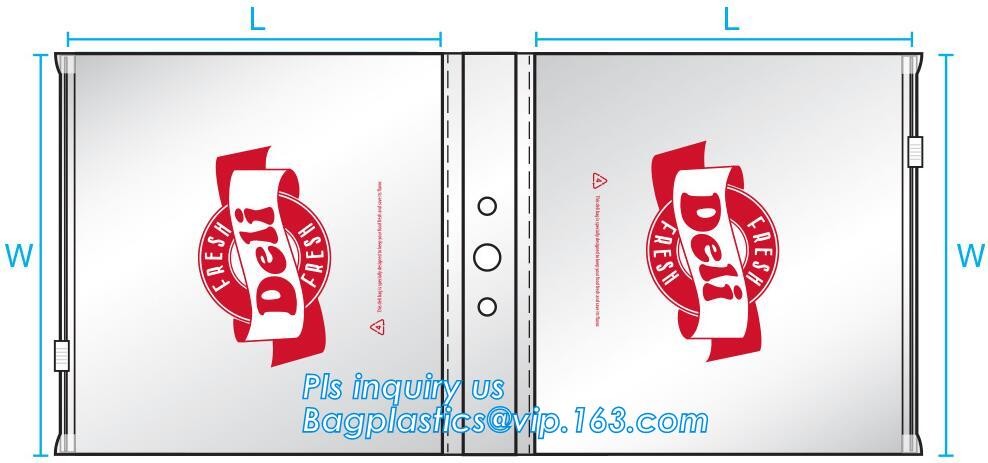 Food Grade Grip Seal Deli Saddle Bags, Printed Semi Saddle Deli Zipper Bag, deli saddle pack saddle k bags for mea