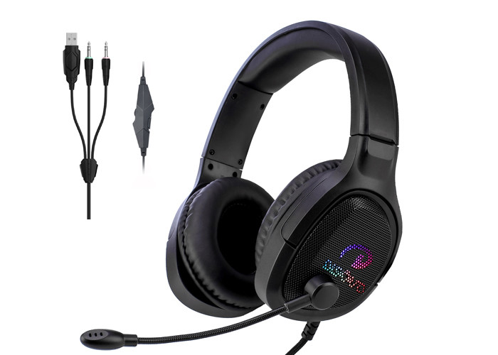 Ergonomics Headband RGB Gaming Headset POK Plastic With 50mm Speaker