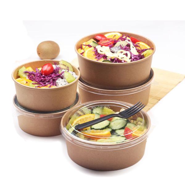Buy cheap Cold Drink 230gsm Custom Packaging Kraft Brown Salad Paper Bowl from wholesalers