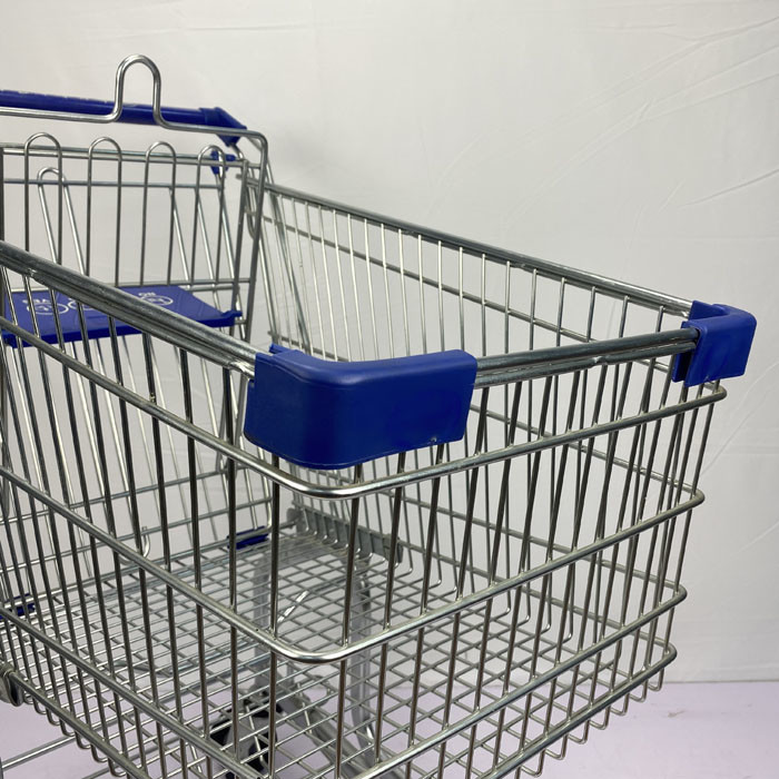 German Style 100L Convenience Retail Chain Supermarket Metal Trolley with 3 Blades Elevator Wheels Manufacturer