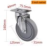 Buy cheap TPE Industrial Caster Wheels 5 Inch Casters With Brakes 5725P-57 from wholesalers