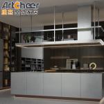 Modern Solid Wood Kitchen Cabinet With Luxury Island And Customized Size