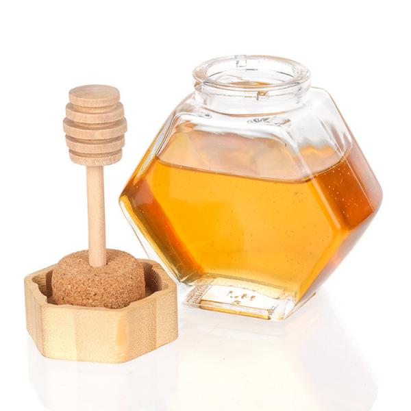 Buy cheap Hexagonal shape Clear Glass Kitchen Food Storage Jar With Stainless Steel Lid Or Clear Lid from wholesalers