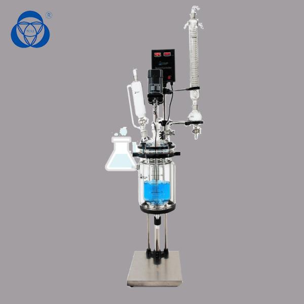 Anti Corrosion Agitated Chemical Glass Reactor Mini Pyrolysis Laboratory Glass