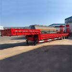 4 Axles 80T Heavy Duty Lowbed Trailer With Wideners With Mechanical Suspension