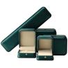 Buy cheap Custom Logo Necklace Ornaments Green Leather Jewelry Box for Hanhong 2023 Luxury Ring from wholesalers