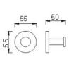 Buy cheap Stainless Steel Single Robe Hook Chrome Satin Bedroom Wall Mount Coat Hanger from wholesalers