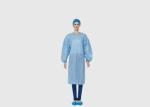 Light Weight Knitted Cuffs Disposable Theatre Gowns Blood Proof For Hospital