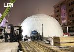 25m Diameter White Color black frame Geodesic Dome Tents For Fashion Show Week