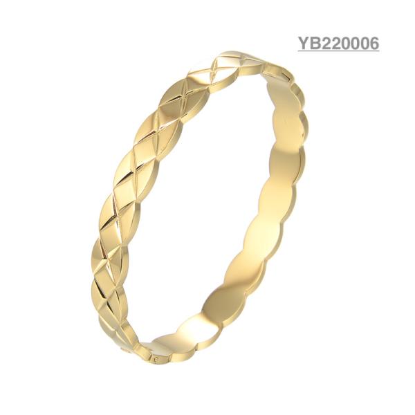 Buy cheap Niche Luxury Gold Cross Bracelet Stainless Steel Buckle Bangle Bracelet from wholesalers