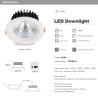 Buy cheap Dimmable 40W LED Downlight High lumens CREE COB 3400LM Recessed LED Down light from wholesalers