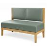 Buy cheap Wooden Frame Green Dining Room Booth Seating Leather Dining Booth 120cm from wholesalers