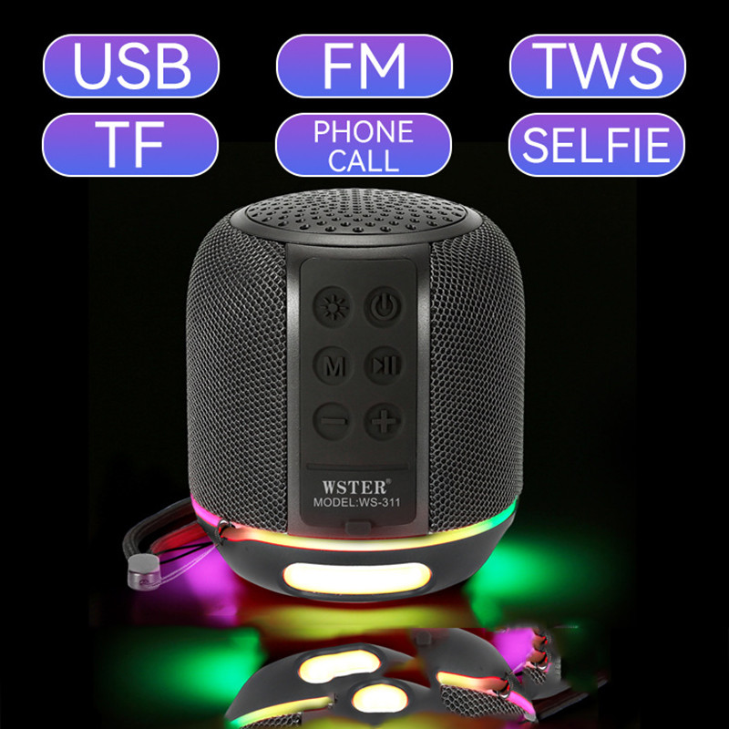 ABS FM Radio Portable Speaker 500mah Battery Stereo Bluetooth Speaker