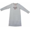 Buy cheap 65% Polyester 35% Cotton Ladies Night Dresses Sleepwear Grey Color Classic Style from wholesalers