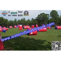 Buy cheap Commercial Inflatable Paintball Bunker 0.9mm PVC , Durable Paintball Air Bunker product
