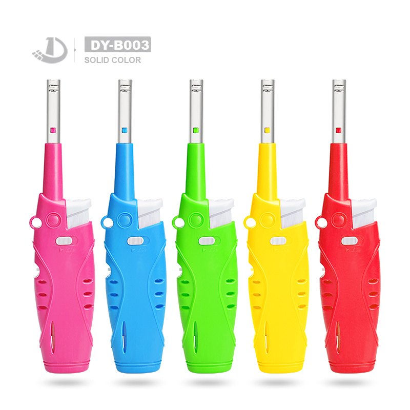 Dy-B003 OEM Long Gas Lighter Windproof Kitchen BBQ Lighter