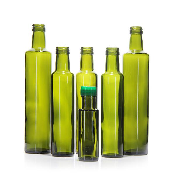 Buy cheap Food Grade 250Ml 500Ml 750Ml Clear Round Marasca Glass Olive Oil Bottles With Cap from wholesalers