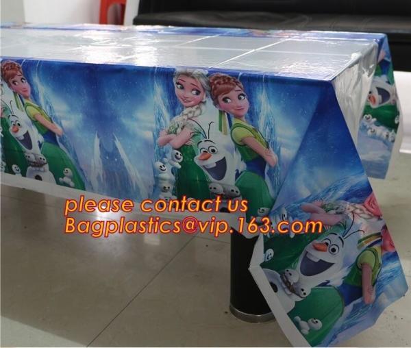 108cm *180cm Cartoon princess disposable tablecloth happy birthday party plastic