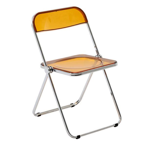 Buy cheap Metal Steel Frame Clear Acrylic Folding Chairs for Wedding Banquet Restaurant Garden from wholesalers