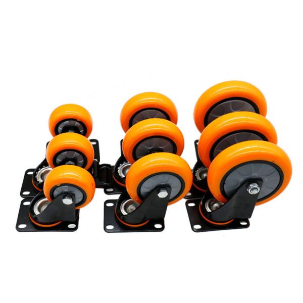 Buy cheap US 10/Piece Rotating Wheel 3inch Industrial Furniture Trolley Orange Single Bearing Castor from wholesalers
