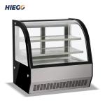 Confectionery Curved Cake Showcase Chiller Commercial Cake Display Cabinet For
