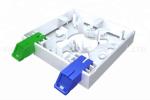 Outdoor Optical Termination Box Waterproof 2 Ports ABS PC Material