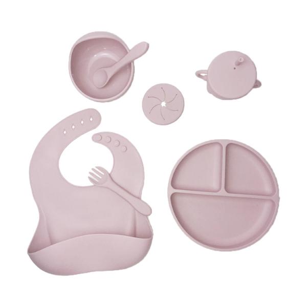 Buy cheap Unbreakable Suction Baby Silicone Feeding Set 5pcs Food Grade With Sippy Cup from wholesalers