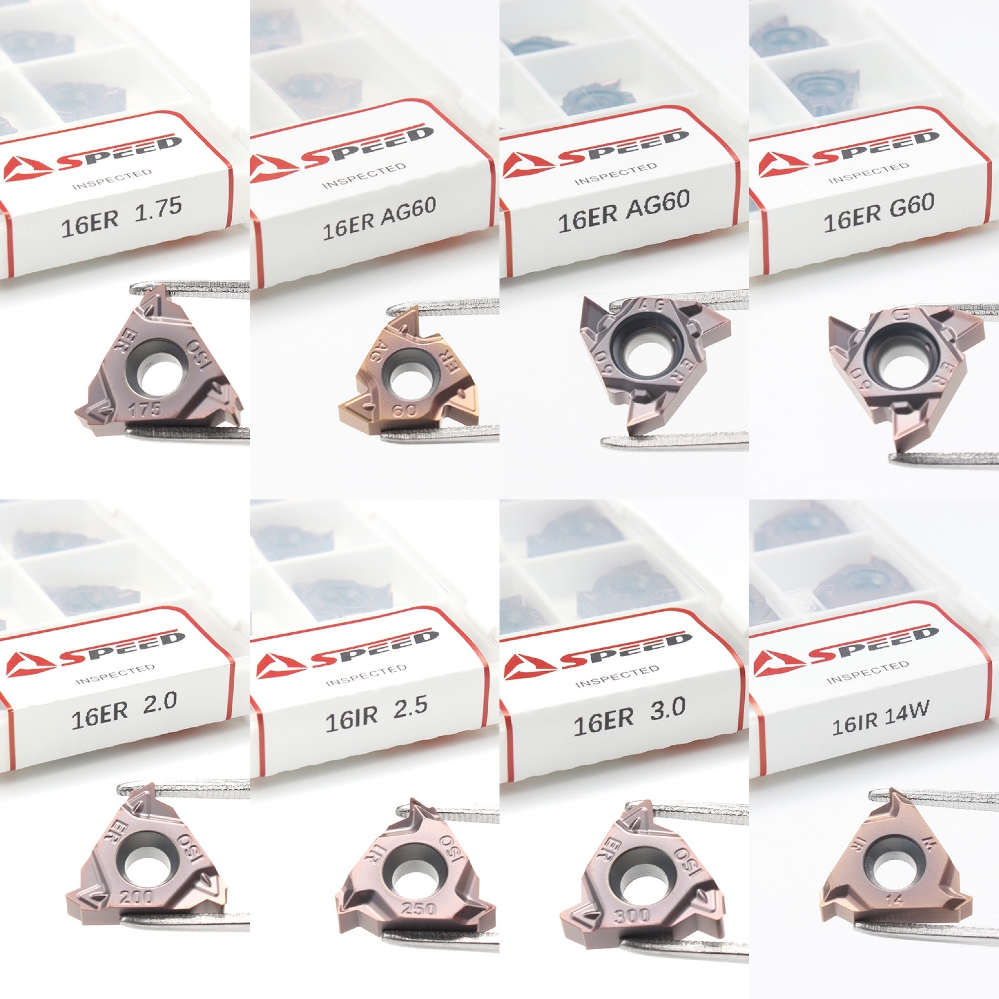 Threading Insert 16ER/IR AG55 AG60 200ISO 1.5ISO CNC Carbide Threaded Cutting Tool for Steel