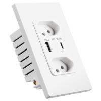 Buy cheap Standard Grounding Brazil USB Power Socket 10A Safe Charging product