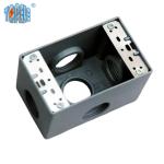UL Listed 4x2 Aluminum One Gang Weatherproof Outlet Box Gray
