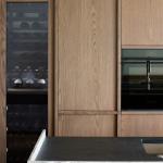 Custom Modern Style Quartz Countertop Kitchen Cabinet with Island Oak Wood