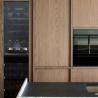 Buy cheap Custom Modern Style Quartz Countertop Kitchen Cabinet with Island Oak Wood Veneer Kitchen Cabinet from wholesalers