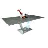 Buy cheap Stylish Stainless Dining Table Pavilion Use Luxury Brushed Stainless Pillar from wholesalers