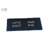 Buy cheap Middle Fold Woven Clothing Labels Tags Black Label White Words For Clothing from wholesalers