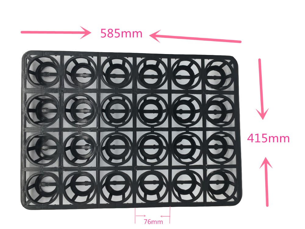 Injection Mould 24 Holes HDPE Plastic Nursery Tray Pot Carry Tray OEM