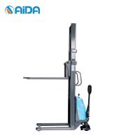 Buy cheap Hand Operated Semi Electric Pallet Stacker Forklift 1500kg Labor Saving product