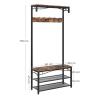 Buy cheap Hallway Coat Rack with Shoe Bench, Coat Stand with Storage Shelves, Coat Stand, HSR45BX from wholesalers