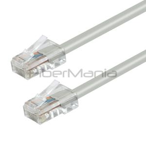 China CAT.5E Non-booted Ethernet Patch Cable Grey with 24AWG Stranded Conductor on sale