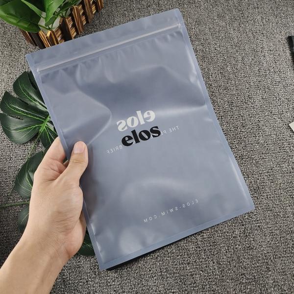 Custom Frosted Texture PVC Plastic Zipper Bag for T-Shirt Shoes Clothing